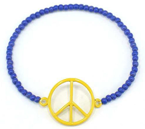 Peace Stretch Bracelet by Jewelry Nexus " May peace be within you. May your heart be strong"