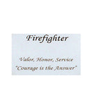 Firefighter Inspirational Bracelet  Valor Honor Service Courage is the Answer by Jewelry Nexus
