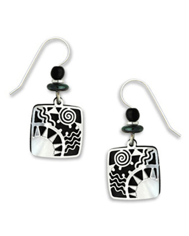 Cat Black & White Earrings, Handmade in USA by Sienna Sky si1127 1