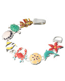 Sea Turtle Angel Fish Crab Sand Dollar Dolphin Shell Star Fish Sea life Ocean Theme Magnetic Bracelet