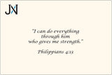 Philippians 4:13 Inspirational Religious Bangle I do everything through him who gives me strength