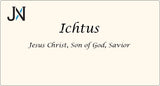Ichtus Prayer Engraved with Imitation Pearl & Crystal Bracelet 