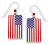 America Flag Patriotic Drop Earrings Made in the USA by Sienna Sky 907