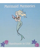Mermaid Memories Mermaid on Sea Glass Dangling Hoop on French Wire