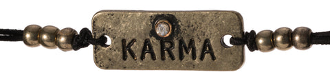 Karma Petite Charm Double Corded Do Good Deeds Positive Energy Stretch Bracelet By Jewelry Nexus
