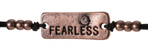 Fearless Petite Charm Double Corded Positive Energy Stretch Bracelet Confidence By Jewelry Nexus