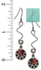 Layered Lazy Coil Polka Dot Disc & Red Ladybug Drop Earrings & Bead on Surgical Steel Silver Forest