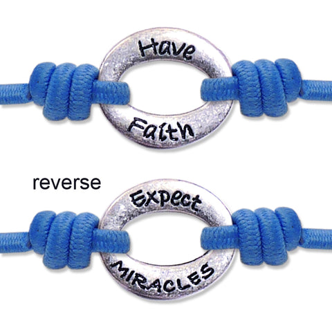 Have Faith Expect Miracles Positive Energy Stretch Wrist Band by Jewelry Nexus