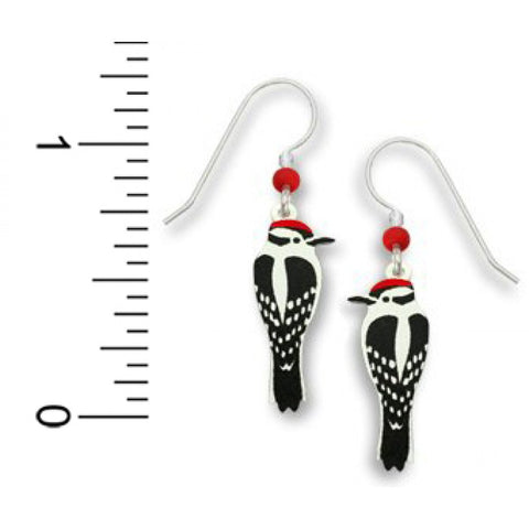 Downy Woodpecker Earrings Made in the USA by Sienna Sky 1413