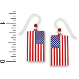 America Flag Patriotic Drop Earrings Made in the USA by Sienna Sky 907
