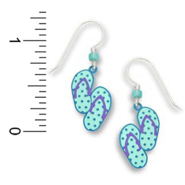 Polka Dots Flip Flops Earrings Made in the USA by Sienna Sky 1191