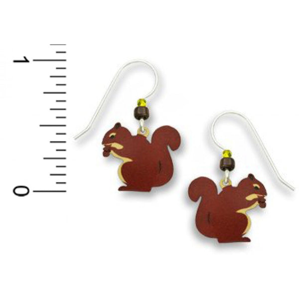 Squirrel Eating A Nut Earrings Made in the USA by Sienna Sky 1382