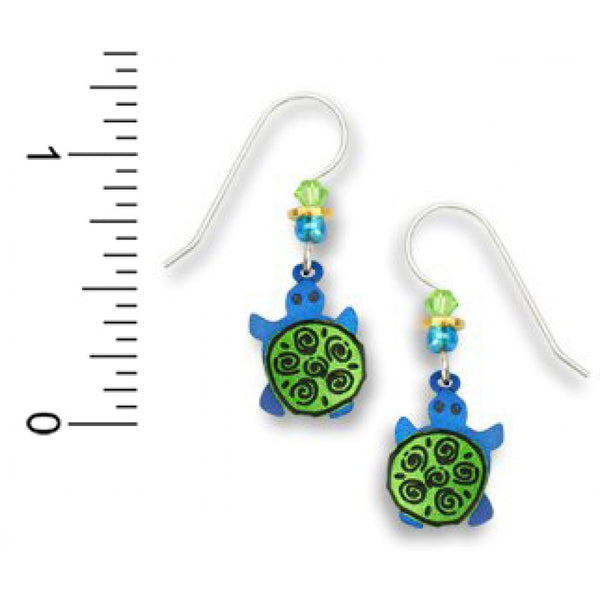 Two Tone Turtle Earrings Made in the USA by Sienna Sky 1158
