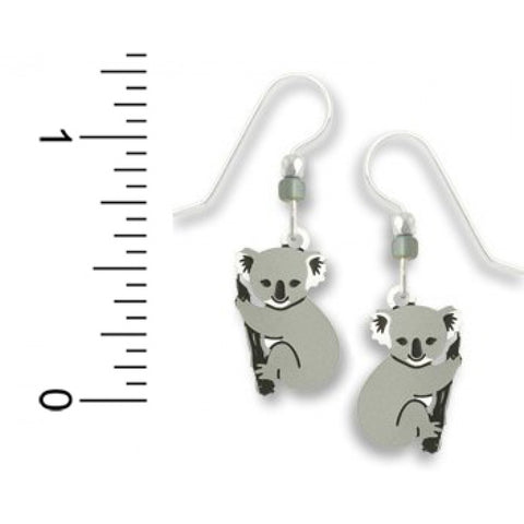 Koala Bear on Tree Earrings Made in the USA by Sienna Sky 1757