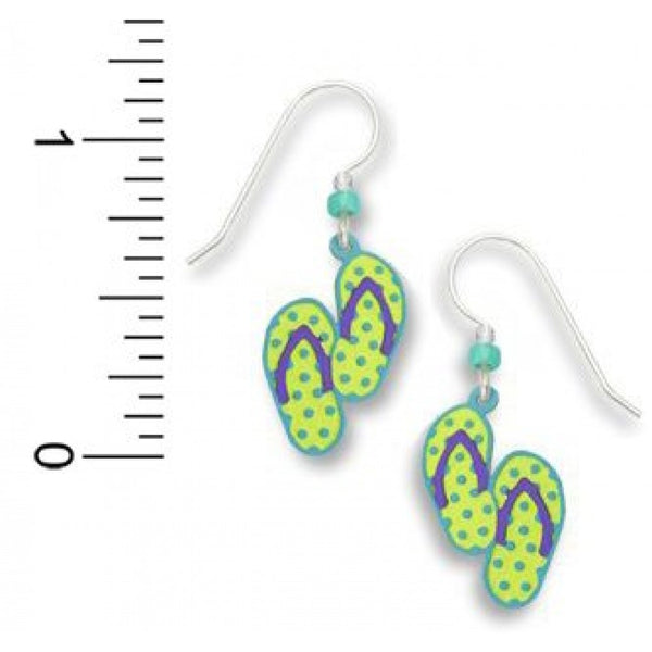 Polka Dots Flip Flops Earrings Made in the USA by Sienna Sky 1191