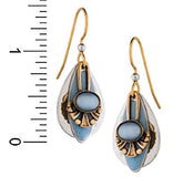 Silver Forest of Vermont Purple Blue Shimmering Layered 18K Plate Drop Earrings ne-0200 Handcrafted in the USA