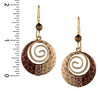 Silver Forest Donut & Coil 18K Plated Dangle Earrings E-9507