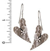 Silver Forest Hammered Heart Dangle Earrings Ne-0395