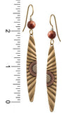 Silver Forest Antique Sunrise Dangle Gold-tone Earrings Ne-0670
