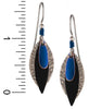 Silver Forest of Vermont Layered Black Navy Blue Drop Earrings ne-0125 Handcrafted in the USA