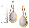 Silver Forest Metallic 2 Layer Drop 18K Plate Earrings Ne-0228