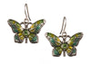 Butterfly Pendant Necklace with Enamel Inlay and Matching Earrings Set by Jewelry Nexus