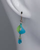 Adajio By Sienna Sky Green Blue Curved Open Teardrop Earrings 7070