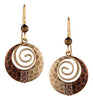 Silver Forest Donut & Coil 18K Plated Dangle Earrings E-9507