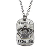 Family Antique Crown Dog Tags Children's Children are a Crown to the Aged Prov 17:6 by Jewelry Nexus