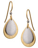 Silver Forest Metallic 2 Layer Drop 18K Plate Earrings Ne-0228