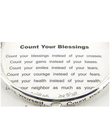 Count Your Blessings Inspirational Words Bangle Bracelet By Jewelry Nexus