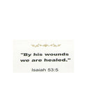 Inspirational Prayer  By His Wounds We are Healed Isaiah 53:5 Bangle Bracelet by Jewelry Nexus