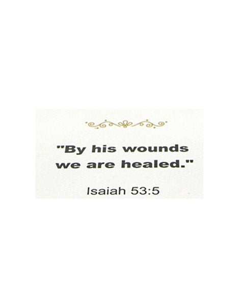 Inspirational Prayer  By His Wounds We are Healed Isaiah 53:5 Bangle Bracelet by Jewelry Nexus