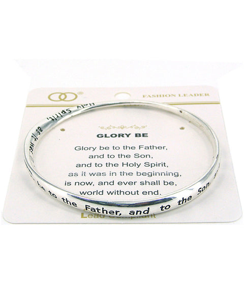 Inspirational Glory Be To The Father & to The Son & to The ... Bangle Bracelet by Jewelry Nexus