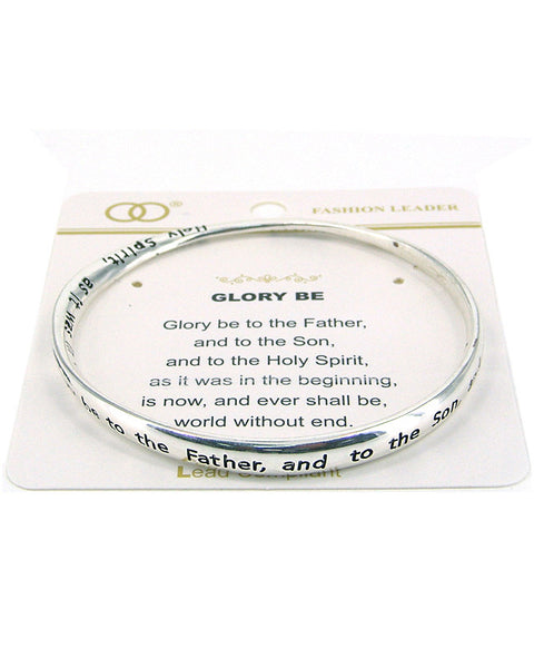 Inspirational "Glory Be To The Father, & to The Son & to The ..."  Bangle Bracelet  - Jewelry Nexus