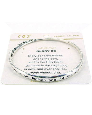 Inspirational "Glory Be To The Father, & to The Son & to The ..."  Bangle Bracelet  - Jewelry Nexus
