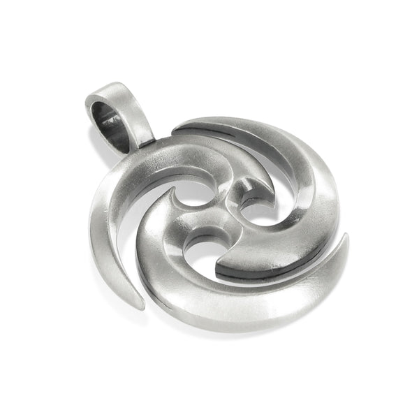 The Source Energy & Movement of Life Buddhist Symbol Pewter Pendant By Bico Australia