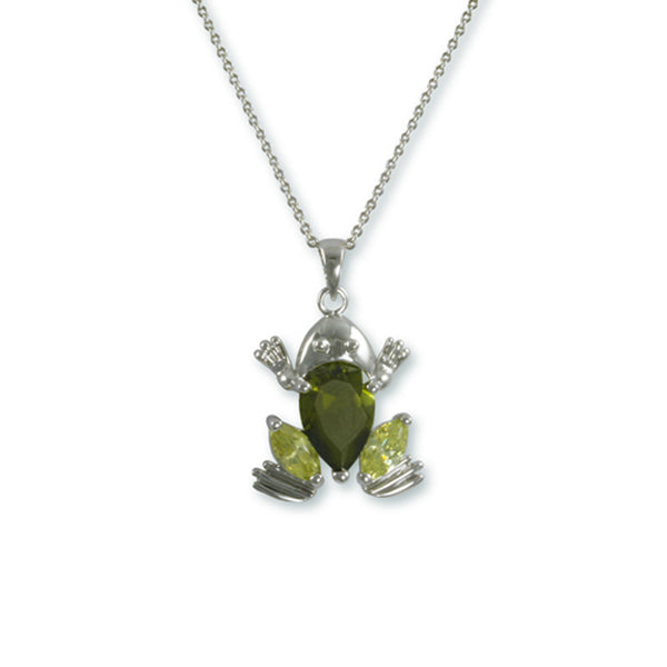 Frog Necklace in 925 Silver and Zircons – EkoWorld Jewels