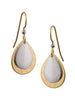 Silver Forest Metallic 2 Layer Drop 18K Plate Earrings Ne-0228