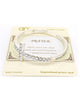 Inspirational Cross with Prayer Engraved Crystal Stretch Bracelet by Jewelry Nexus