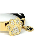 Dog Paw Charm Swarovski Elements Double Strand Bracelet 