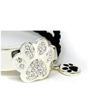Dog Paw Charm Swarovski Elements Double Strand Bracelet 