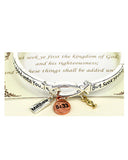 Inspirational Charm Matthew 6:33 Stretch Bracelet 