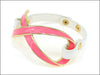 Pink Ribbon Hope Strength Courage Cord Bracelet Adjustable Button Closure by Jewelry Nexus