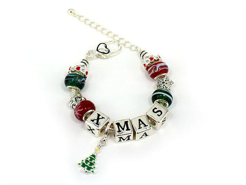 Santa Clause Snow Flake XMAS Christmas Tree Snow Flake Charm Bracelet Jewelry Nexus