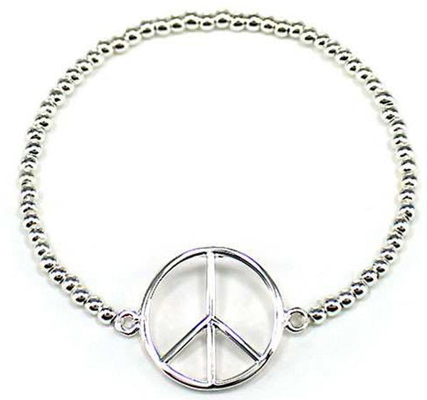 Peace Stretch Bracelet by Jewelry Nexus " May peace be within you. May your heart be strong"
