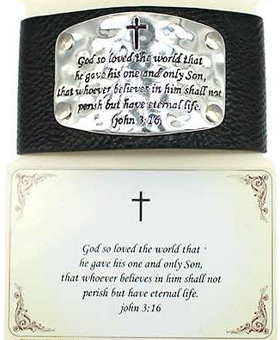 John 3:16 Inspirational Bracelet Prayer Card God so loved the world that he gave his only son