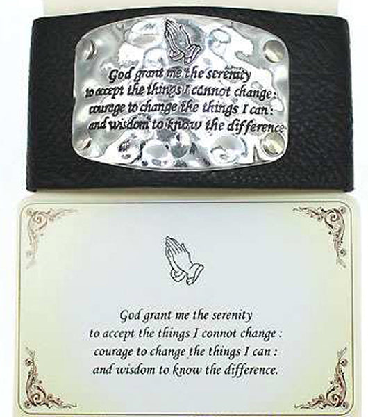 Serenity Prayer Cord Bracelet with Prayer Card  by Jewelry Nexus "SERENITY COURAGE WISDOM"
