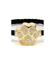 Dog Paw Print Swarovski Elements Magnetic Leather Bracelet "If you love puppies" by Jewelry Nexus