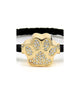 Dog Paw Print Crystal Magnetic Cord Bracelet "If you love puppies" by Jewelry Nexus